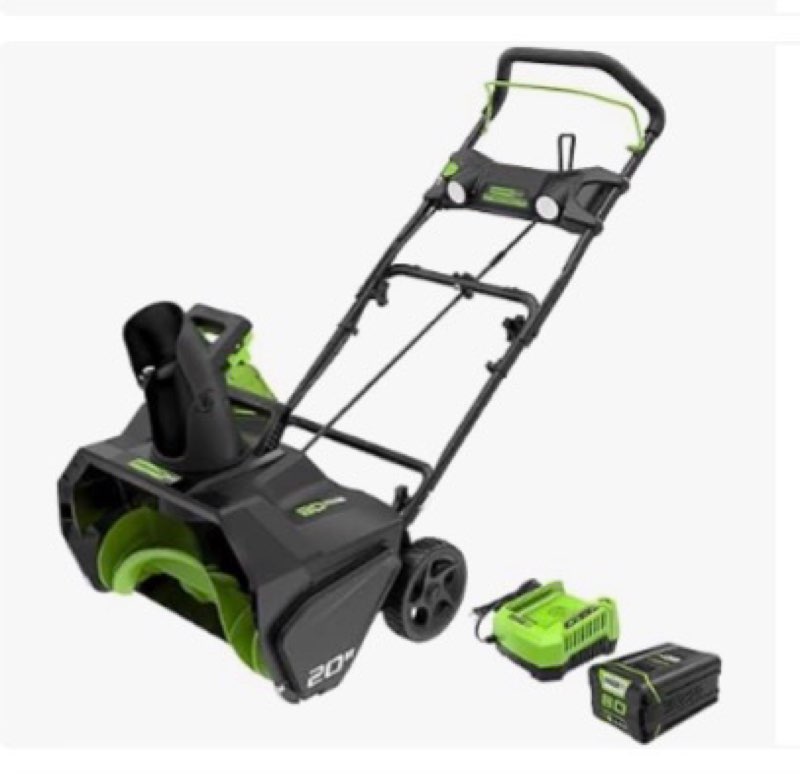 greenworks 40v 16" gen2 snow blower, battery and chargder not included