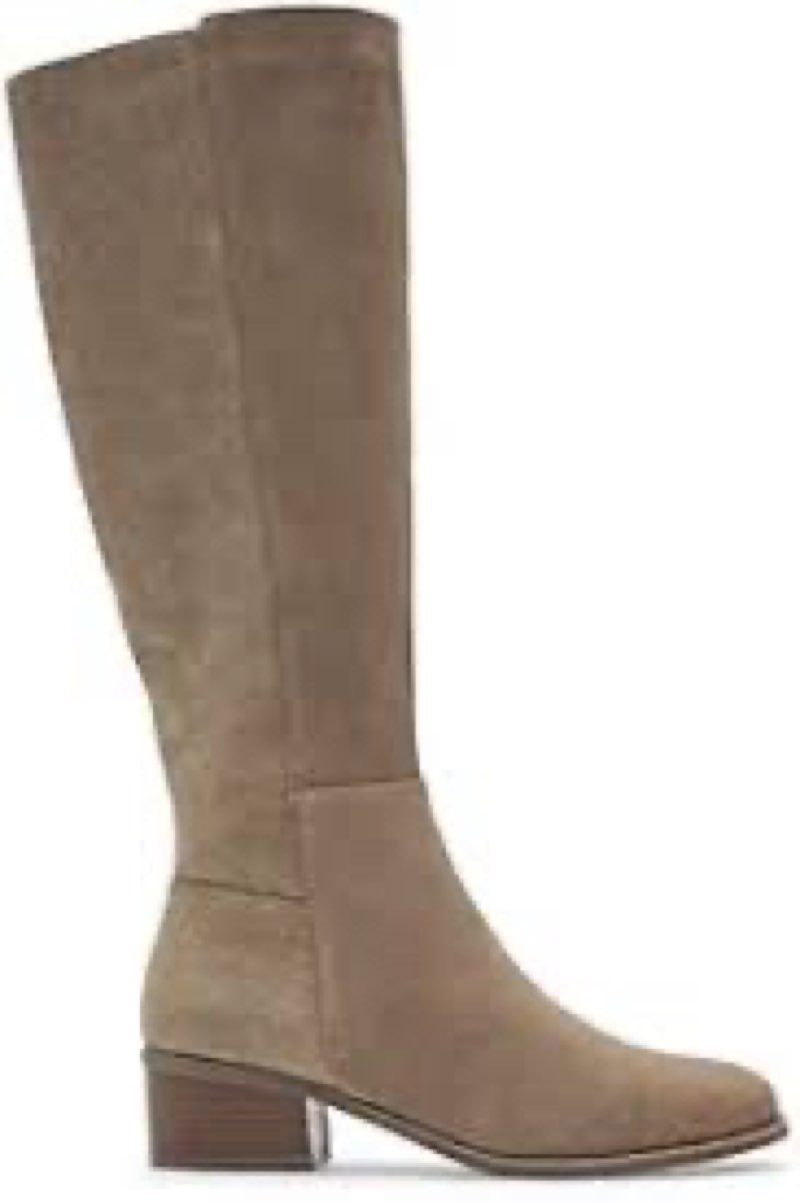 Rockport Women's Evalyn Tall Boot, ASH BROWN SUEDE, 6.5 Medium