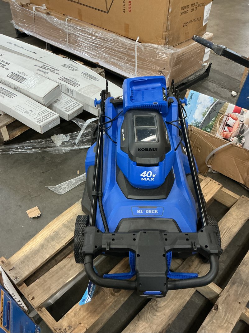 Condition photo showing Good Condition for kobalt 40-volt 21-in brushless battery push lawn mower 6 ah (battery and charger included)
