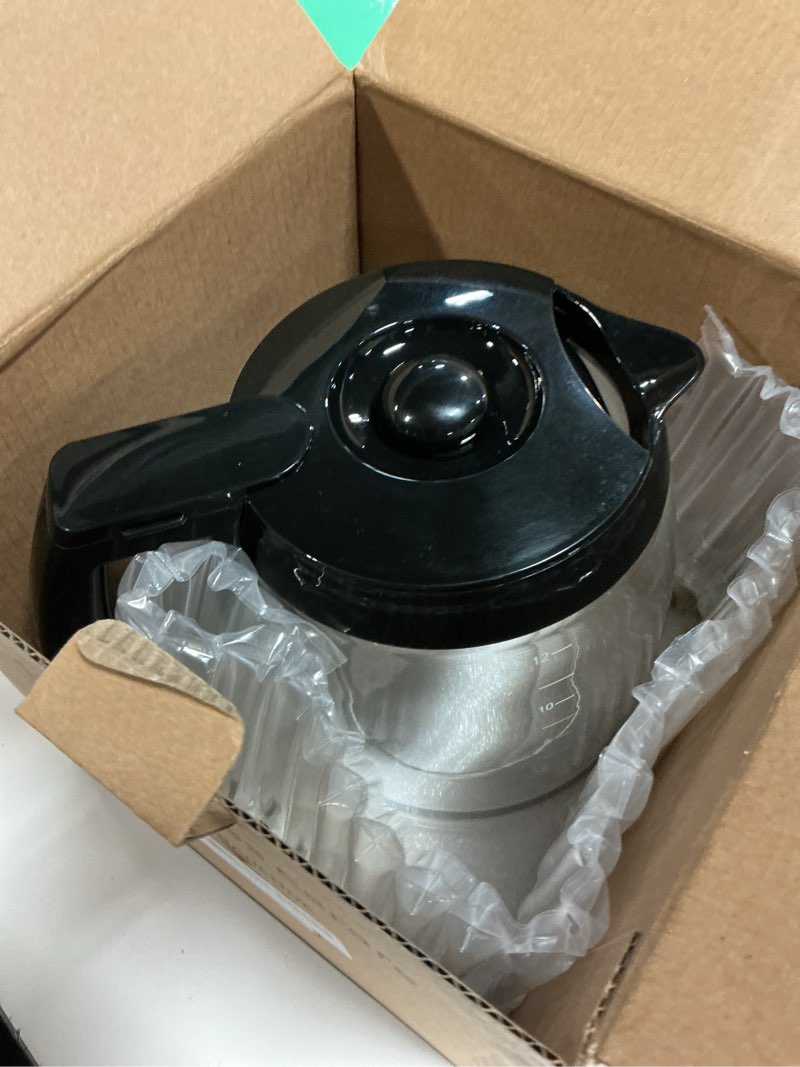 Condition photo showing New/Like New for 12-Cup Replacement Glass Coffee Carafe for Cuisinart Coffee Maker Models DCC-1200, DCC-1100BK, DCC-2650, CHW-12, CHW-12P1, DGB-550BK, DGB-550BK1, DGB-625BC, DGB-700BC, and SS-12 | Part# DCC-1200PRC