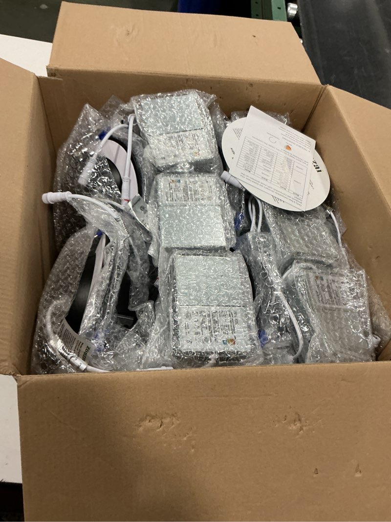 Condition photo showing Good Condition for zouzai 6 inch 5CCT Gimbal Black Led Recessed Lights, 360°+90° Adjustable Directional Recessed Lighti