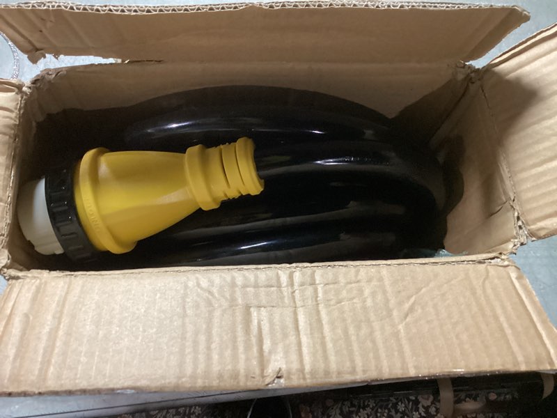 Condition photo showing Good Condition for 50 Amp Generator Cord, 25FT 50 Amp RV Extension Cord with Twist Lock, Generator Cable 50A 4 Prong Yellow, NEMA 14-50P/SS2-50R Heavy Duty STW Wire for RV Camper & House 25 FT Yellow