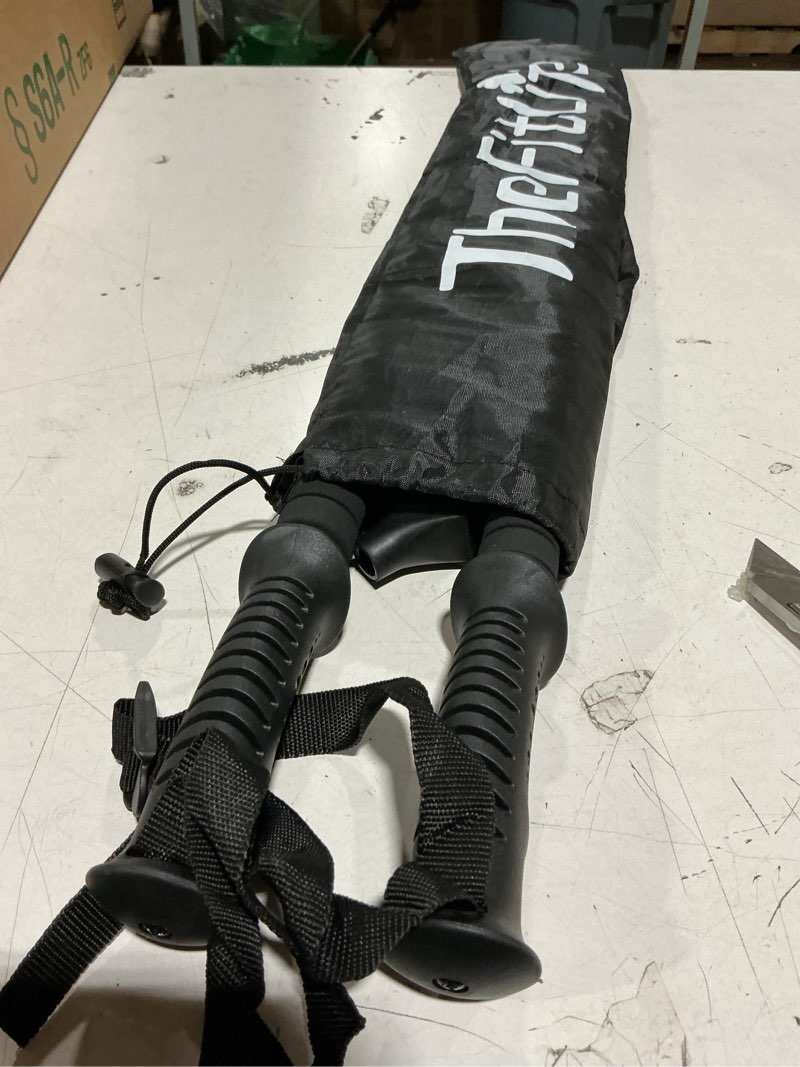 Condition photo showing Good Condition for thefitlife nordic walking trekking poles - 2 sticks with anti-shock and quick lock system, telescopic, collapsible, ultralight for hiking, camping, mountaining, backpacking, walking, trekking red