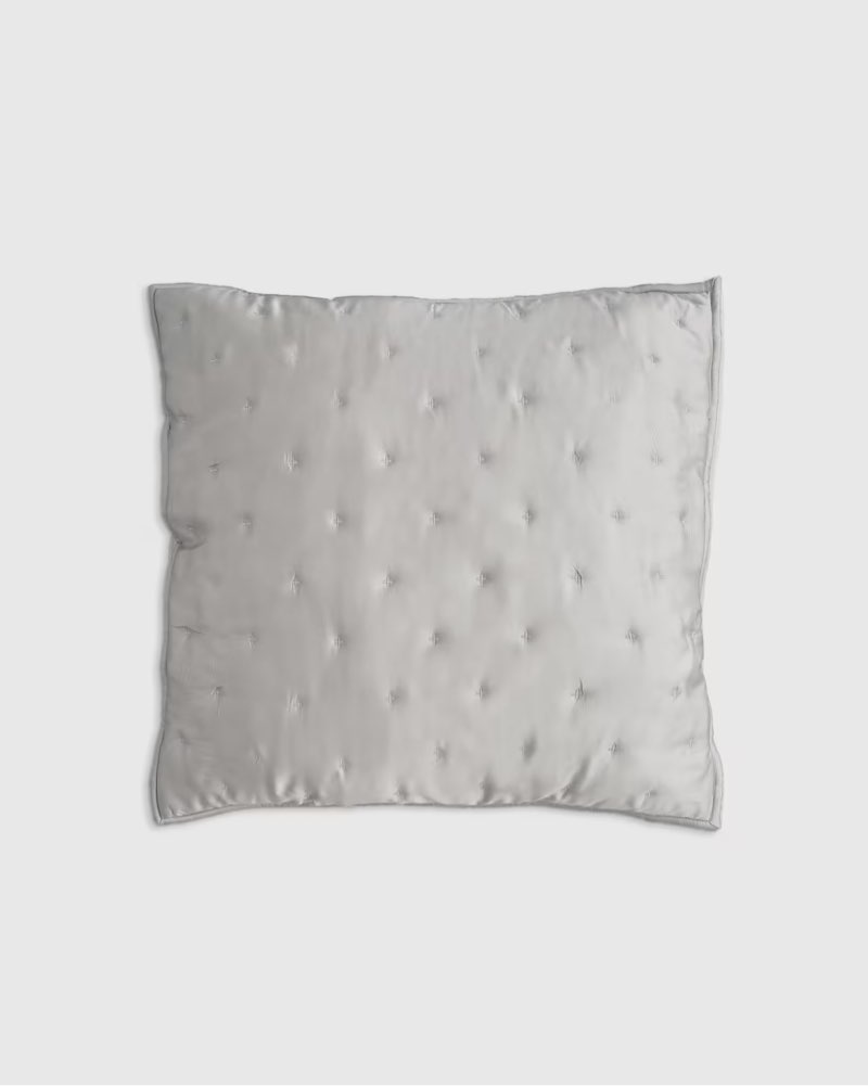 bamboo dream quilted euro sham color: light grey(size 26in x 26in/66cm x 66cm)