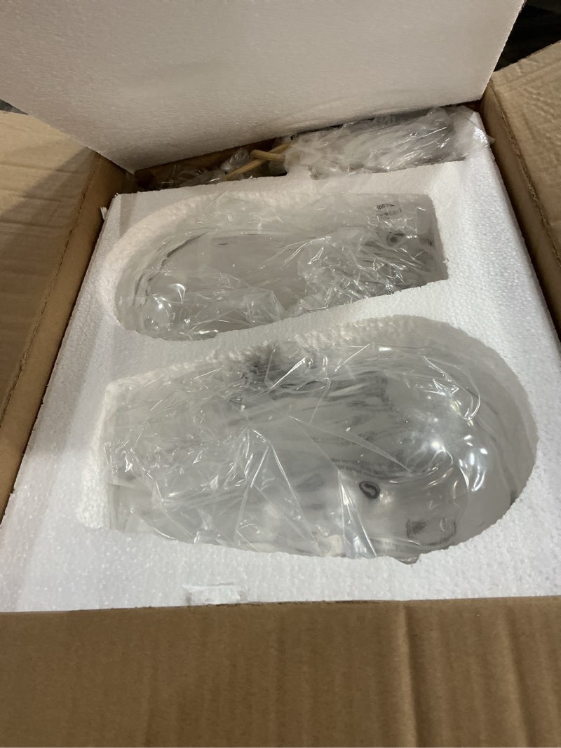 Condition photo showing New/Like New for 2 Pack Glass Pendant Lights Kitchen Island Gold Vintage Pendant Light Hand-Blown Hammered Clear Glass Hanging Light Fixtures E26 Brass Pendant Light for Kitchen Sink Dining Room Brushed Gold + Clear Glass 1-Light, 2 Pack