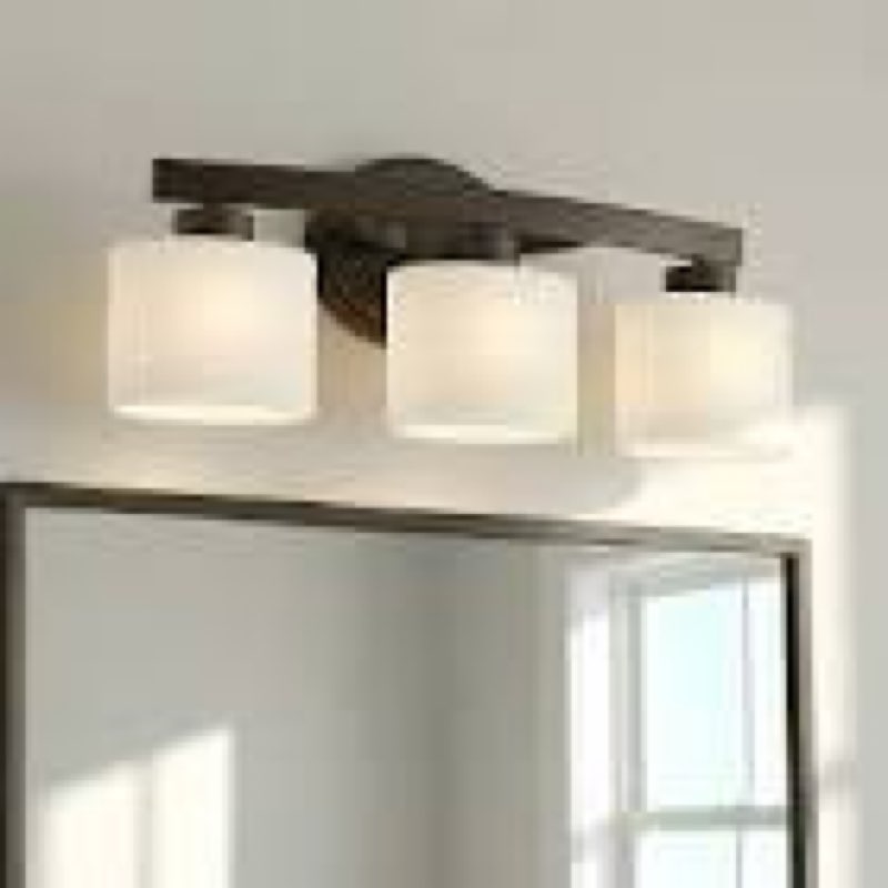 allen + roth 3-Light Merington Aged Bronze Bathroom Vanity Light
