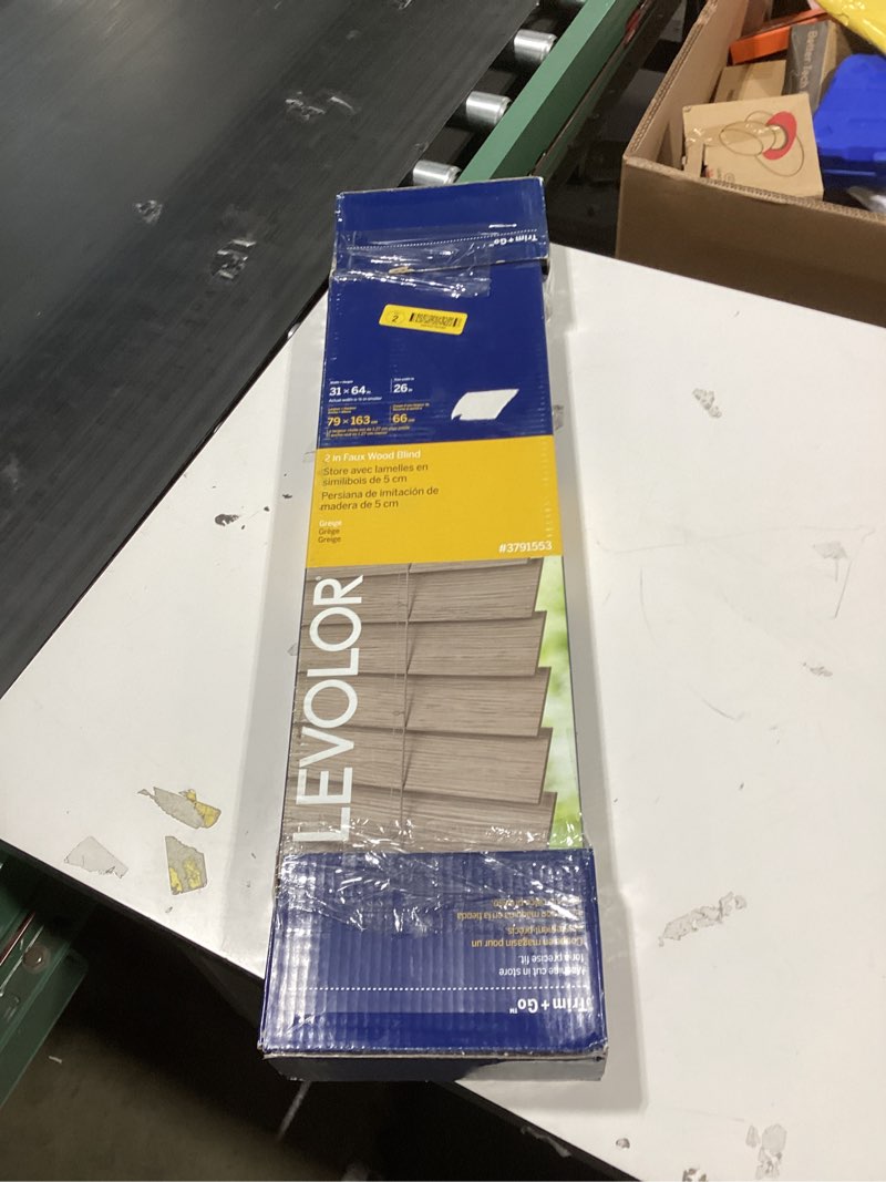 Condition photo showing As Is for lantex fabric horizontal blinds