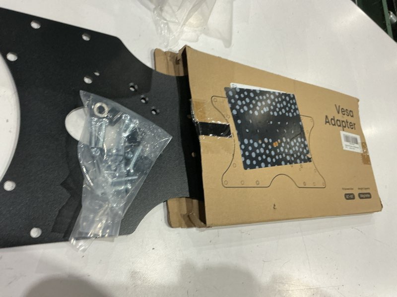 Condition photo showing As Is for steel vesa mount adapter plate bracket for screens 32" to 55" led lcd?monitor and tv mount extender conversion kit allows 100x100, 200x200 convert to 400 x 200 mm patterns