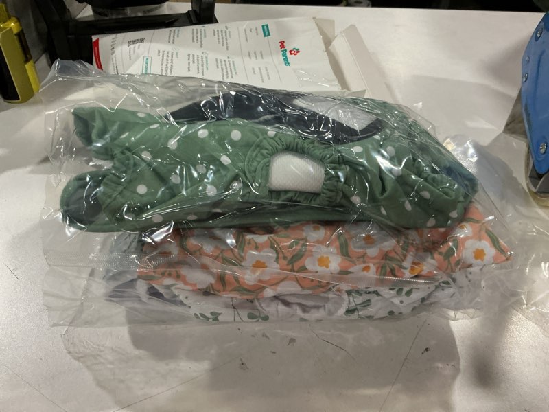 Condition photo showing Good Condition for pet parents® washable dog diapers (3pack) + extendrs® of durable doggie diapers, premium dog diapers female (x-large, daisy) daisy x-large (26-35")