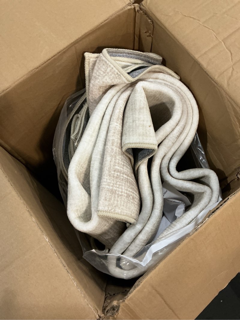 Condition photo showing As Is for area rugs 8x10 living room: washable rug modern abstract large rugs soft non slip neutral rug stain resistant indoor carpet for bedroom kitchen dining room table nursery home office rugs(beige,8'x10') beige 8' x 10' (rectangular)