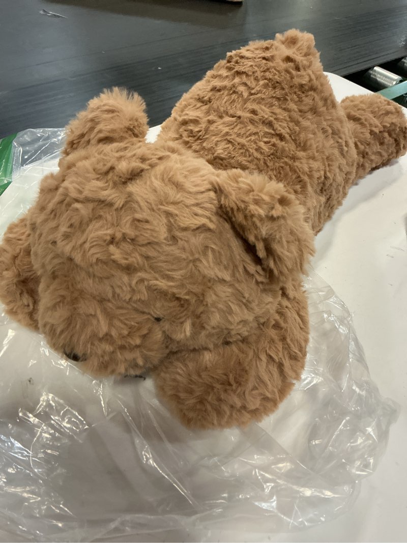 Condition photo showing Good Condition for ifx24 weighted teddy bear stuffed anima 20.5" 2lbs, sturdy and fluffy brown bear plush toy for kids cuddle, cute plushy hugging pillowfort for kids adults (20.5"x7.9"x5.9") 20.5" brown bear