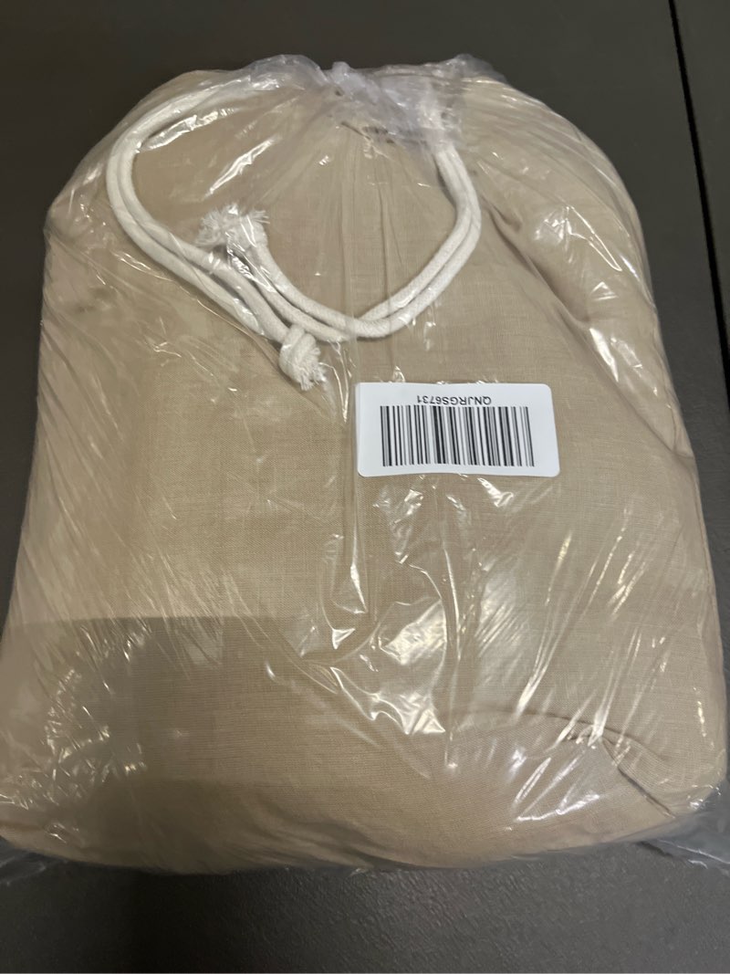Condition photo showing New/Like New for european linen duvet cover, king/cal king, toffee