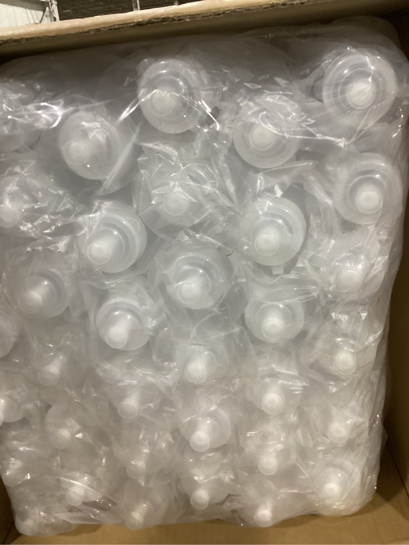 Condition photo showing As Is for ziliny 72 pcs sports water bottles bulk for team 20 oz squeeze reusable plastic water bottles with lanyards blank diy cups end of the year gifts for cycling summer camp party favors clear