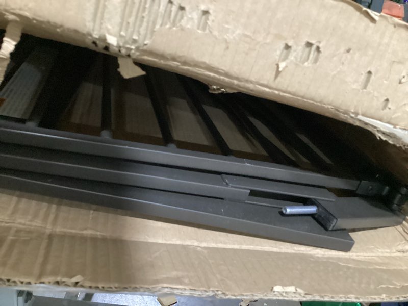 Condition photo showing Good Condition for Regalo Heritage & Home Multi-Style Extra Wide 39-Inch Baby Safety Gate, Award Winning Brand, Includes Decor Wood Door, Extension Kits, Pressure Mount Kit, Wall Cups and Mounting Kit Black - 29-35"w X 36"h