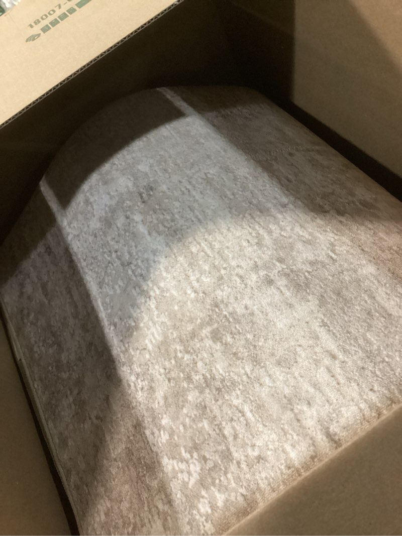 Condition photo showing Good Condition for modern abstract 3x20 washable rugs - long hallway runner rug 20 ft with non slip rubber backing low pile carpet for kitchen entryway living room indoor home decor floor mat 3x20 beige 3' x 20' (runner) beige