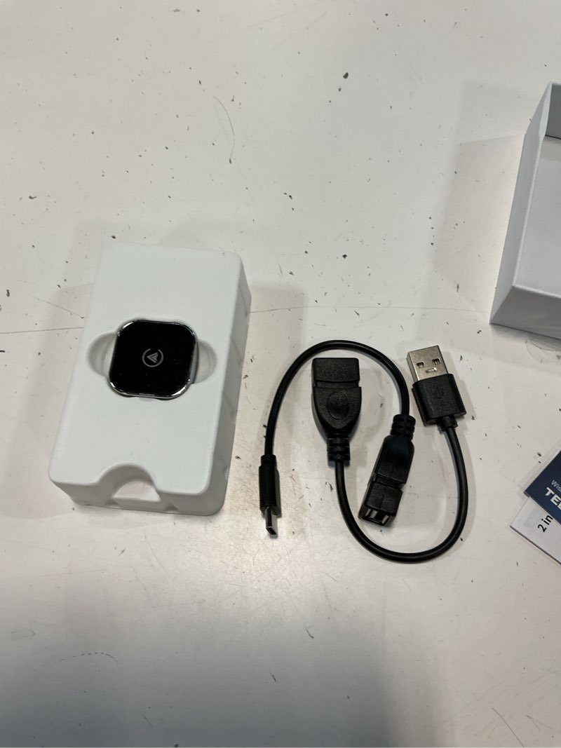 Condition photo showing As Is for teeran 2 in 1 wireless carplay and android auto adapter, easy setup plug and play, fast seamless use supports 1000+ cars with built-in wired car play/android auto compact sleek design car adapter | easy setup plug and play, fast seamless use, supports 1000+ cars with built-in wired car play/android auto, compact design