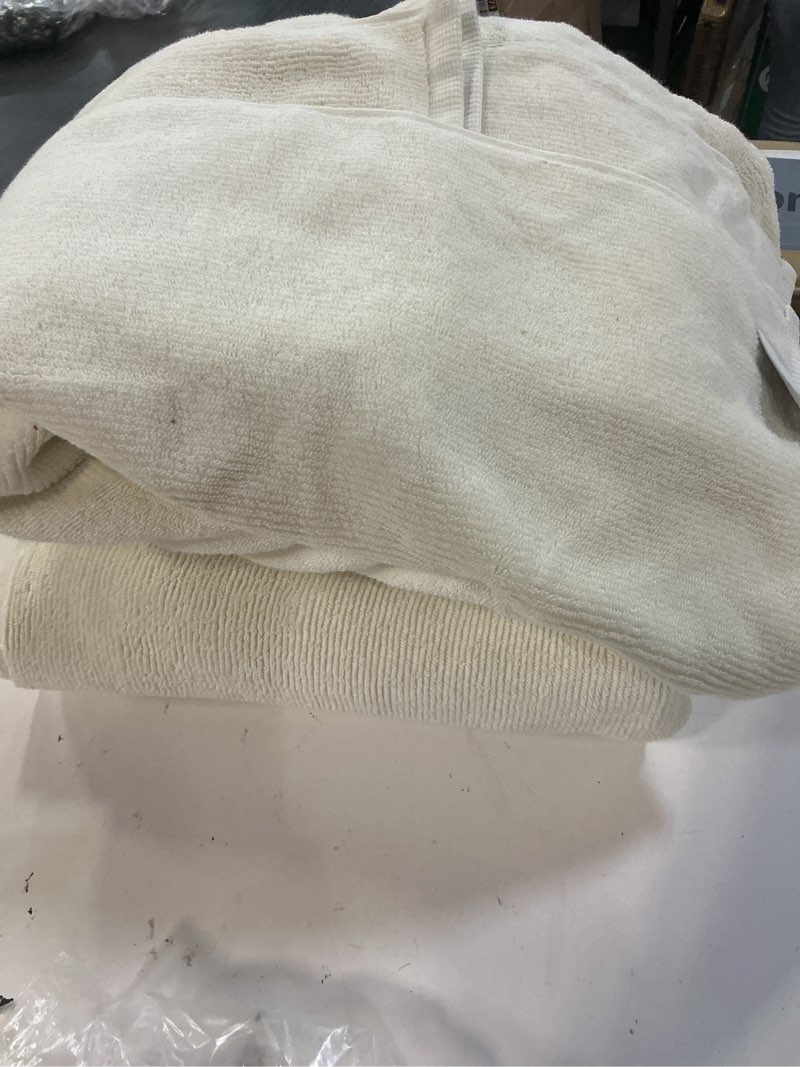 Condition photo showing Good Condition for turkish ribbed quick dry bath sheet (set of 2), one size, ivory