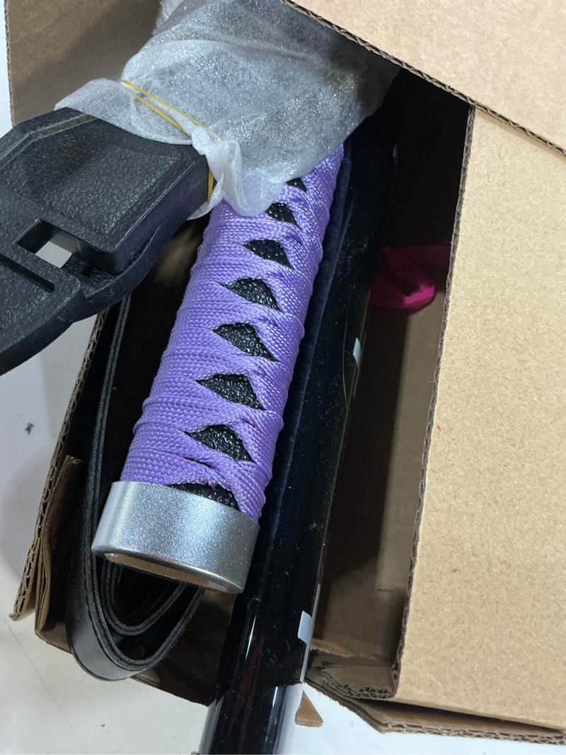 Condition photo showing Good Condition for Anime Sword 41 inch,Zoro/wado ichimonji/Anime Original Texture,for Role-Playing and Collection, with One Display Stand Black and Purple Trafalgar Law