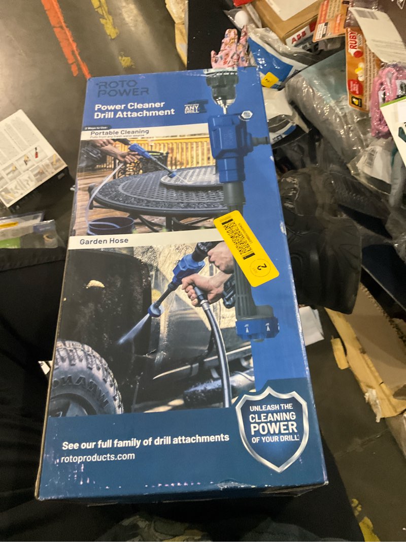 Power cleaner drill attachment