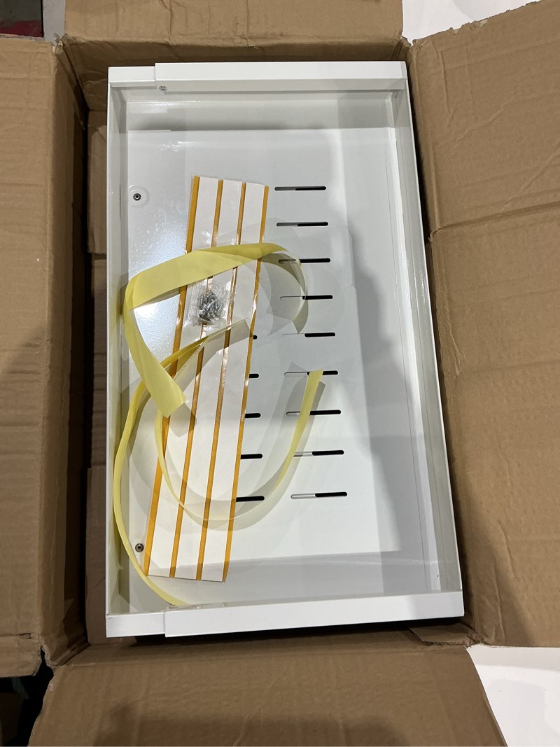 Condition photo showing As Is for kitstorack pull out cabinet organizer, expandable(12"-20") heavy duty slide out drawers fixed with adhesive nano film for pots, roll out shelf storage for kitchen base cabinet organization(white) white 21"d×12"-20"w(1 pack)