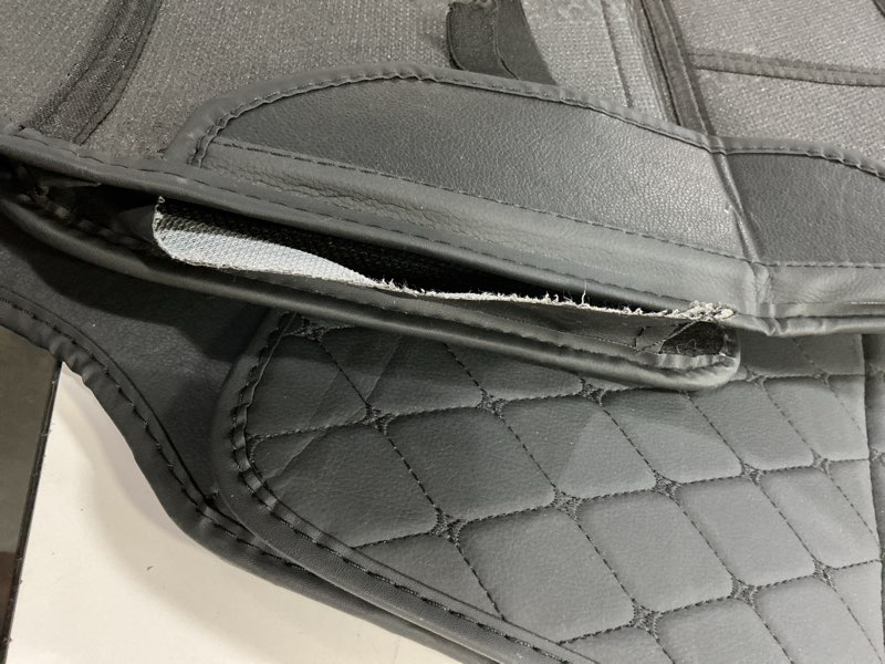 Condition photo showing As Is for 2 Pack Kick Mats Back Seat Protector?Seat Back Protector for Kids Feet Car Seat with Car Back Seat Organizer, Seat Back Protector Cover for Back of Front Seats - Protect against dirt and scuffs