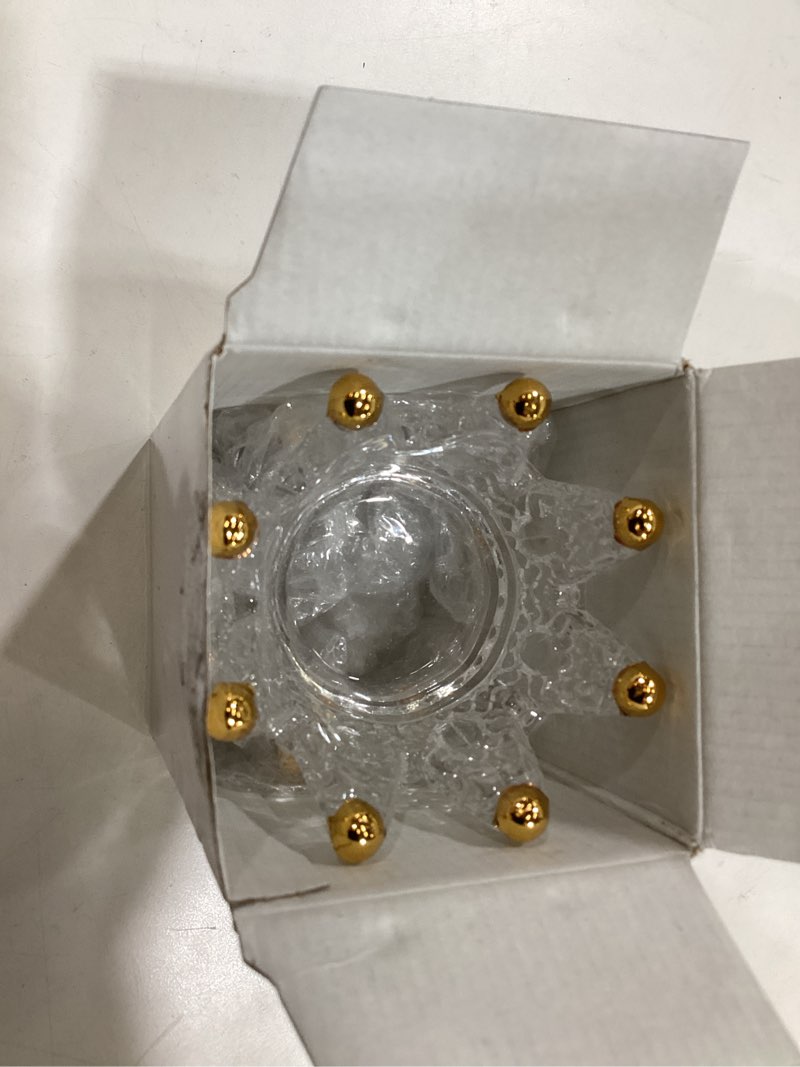 Condition photo showing New/Like New for crown votive candle holder,crown tea light candlestick ornament,mini crown,tealight candle holder,jewelry ring holder,for weddings party home decor set of 12 (golden, 12pcs) golden 12pcs
