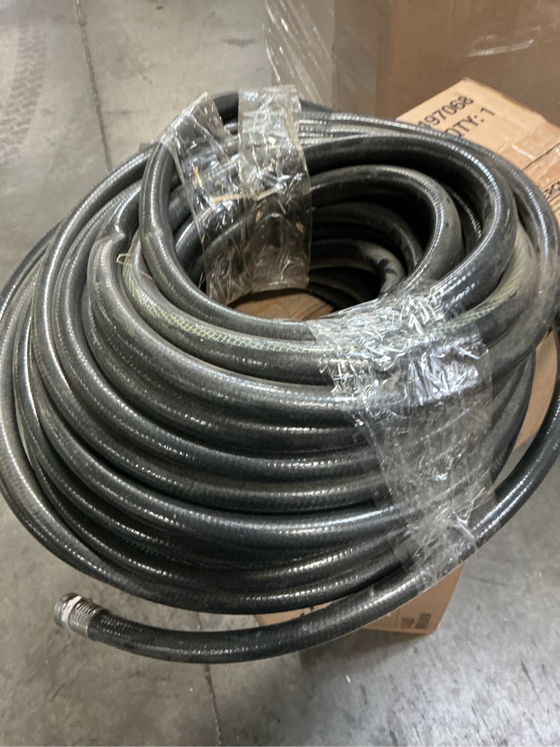 Condition photo showing As Is for neverkink teknor apex 5/8-in x 50-ft heavy -duty kink free vinyl gray coiled hose