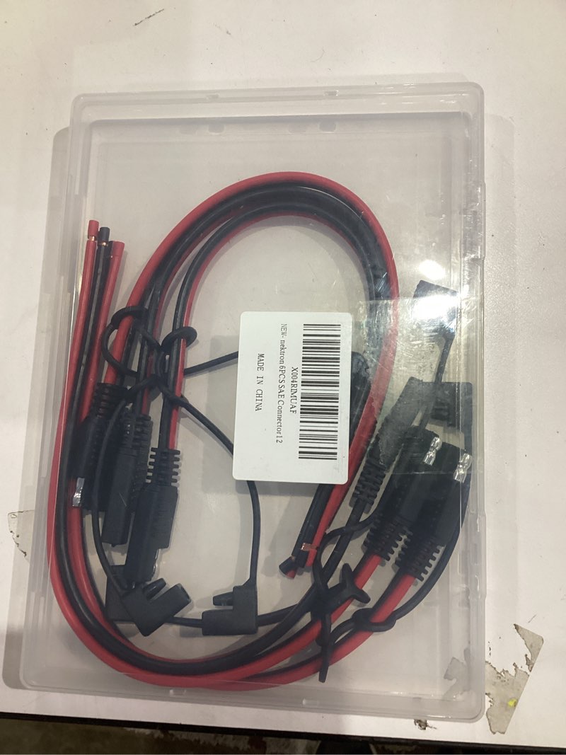 Condition photo showing item condition for 6PCS 1Feet SAE to SAE Extension Cable Quick Disconnect Connector 12AWG, for Solar Panel Motorcycles Cars Charger Trolling Motor 2 Pin Single Plug Quick Connector