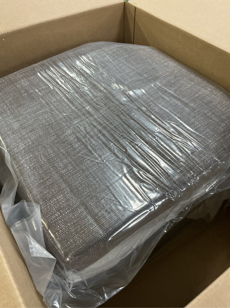 Condition photo showing Good Condition for downluxe indoor chair cushions for dining chairs, soft and comfortable textured foam kitchen chair pads with ties and non-slip backing, 16" x 16" x 2", brown, 4 pack brown 4 count (pack of 1)