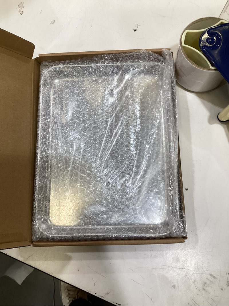 Condition photo showing New/Like New for 2 pack stainless steel tray non toxic heavy duty thickening pan for kitchen baking, lab instrument, dental, medical surgical instrument, pet treatment, jewelry tools large