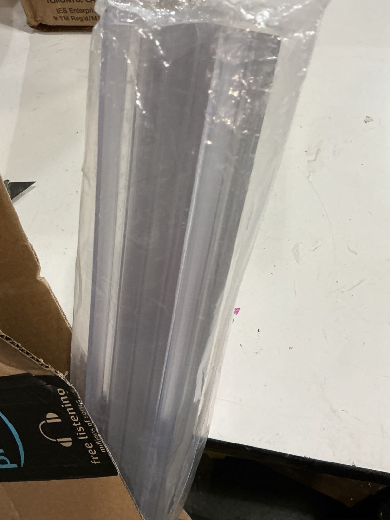 Condition photo showing Good Condition for m-d building products vinyl cinch u-shape door bottom seal, slide-on weatherstripping draft stopper, easy to install, fits 36” x 1-3/4” doors, fills 3/8”- 3/4” gaps, 43338, clear clear 36 inch 1