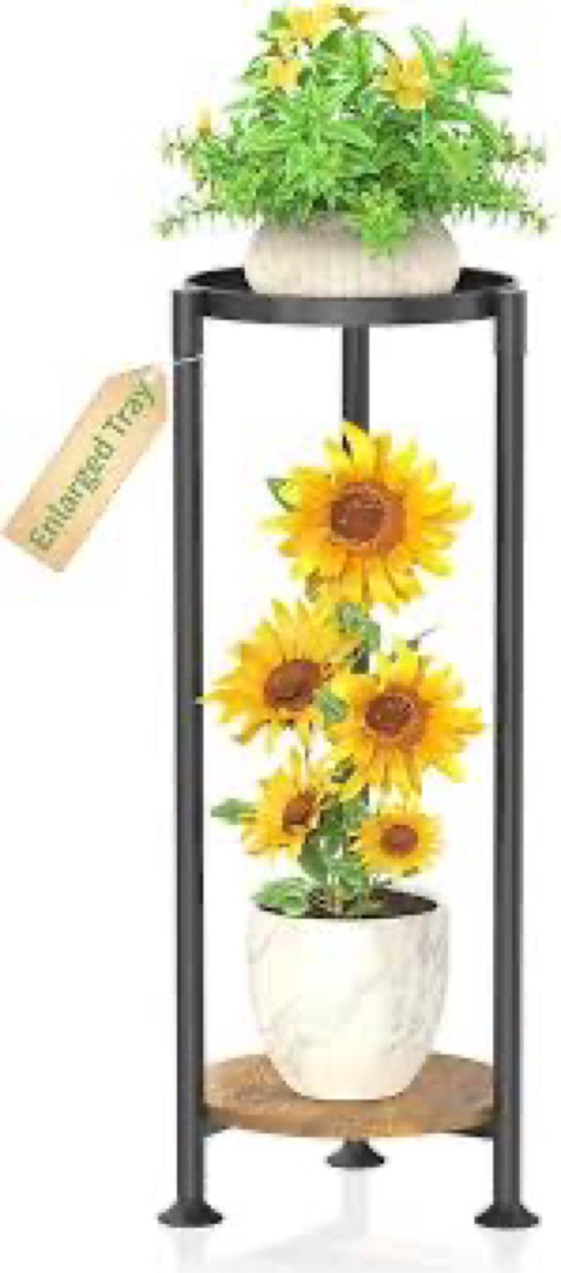 kmotasuo 2 tier plant stand indoor for large tall heavy duty planter, multiple sturdy metal flower c