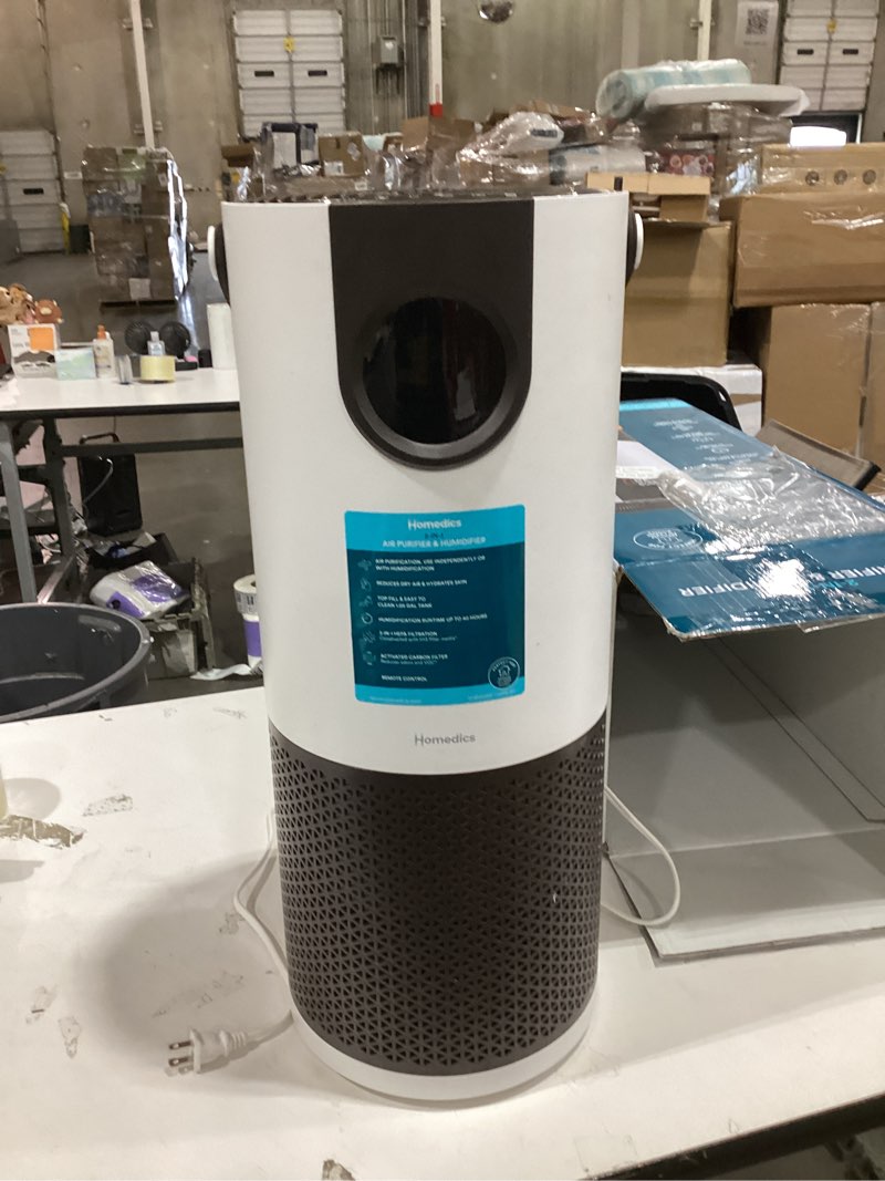 homedics 2in1 air purifier & humidifier