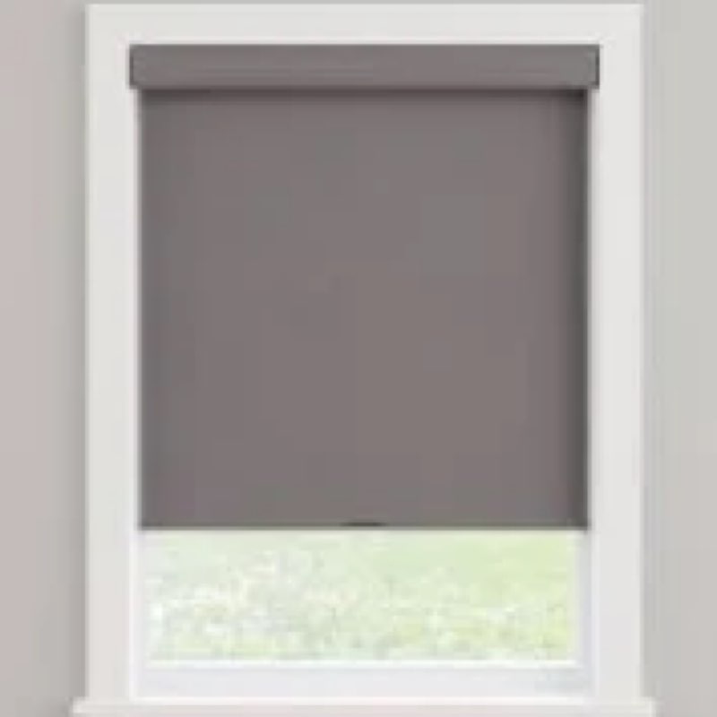 today allen + roth 47-in x 72-in Gray Room Darkening Cordless Roller Shade 