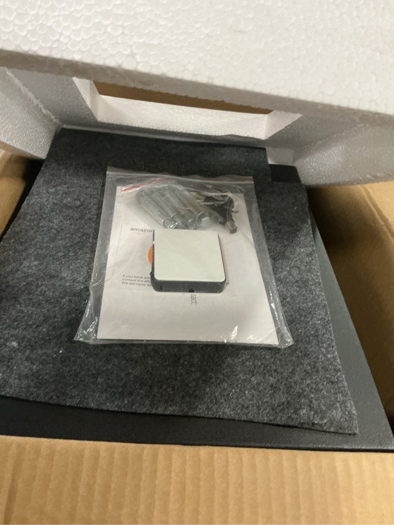 Condition photo showing New/Like New for Tenamic Fireproof Safe Box 1.2 Cuft Electronic Digital Security Box, Keypad Small Lock Box Cabinet Safes with Internal Light, Solid Alloy Steel Office Hotel Home Safe with 2 Passwords, Black 1.2 cuft black