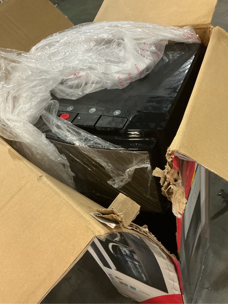 Condition photo showing As Is for Frigidaire, 5 Gallon Bottom Loading Hot and Cold Water Dispenser, Stainless Steel