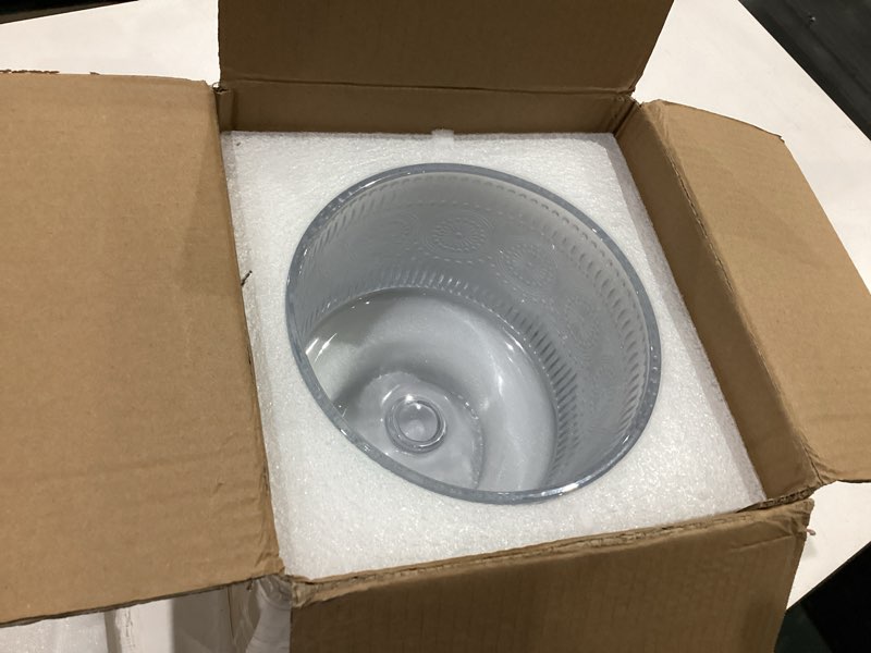 Condition photo showing Good Condition for moligou glass trifle bowl, 110 oz trifle bowl with pedestal, trifle serving dish for layered dessert, fruit, salad