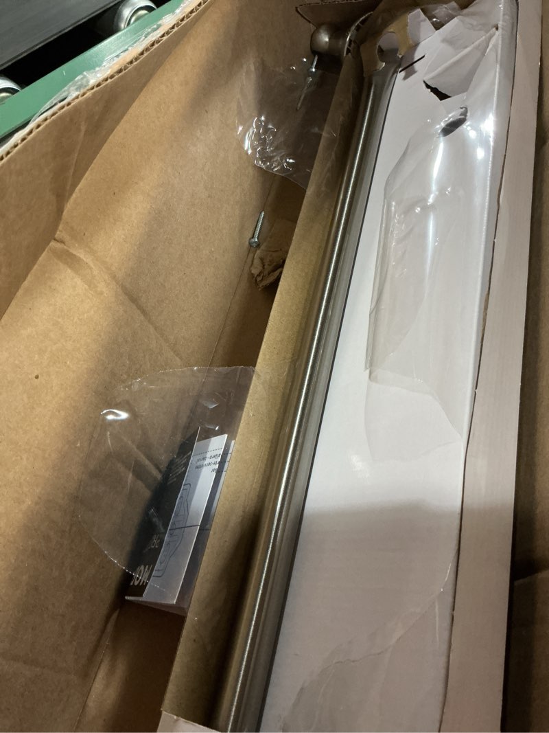 Condition photo showing As Is for Moen Preston Brushed Nickel 24-Inch Single Wall Mounted Bathroom Towel Bar, DN8424BN Brushed Nickel 24 Inch 24" Towel Bar