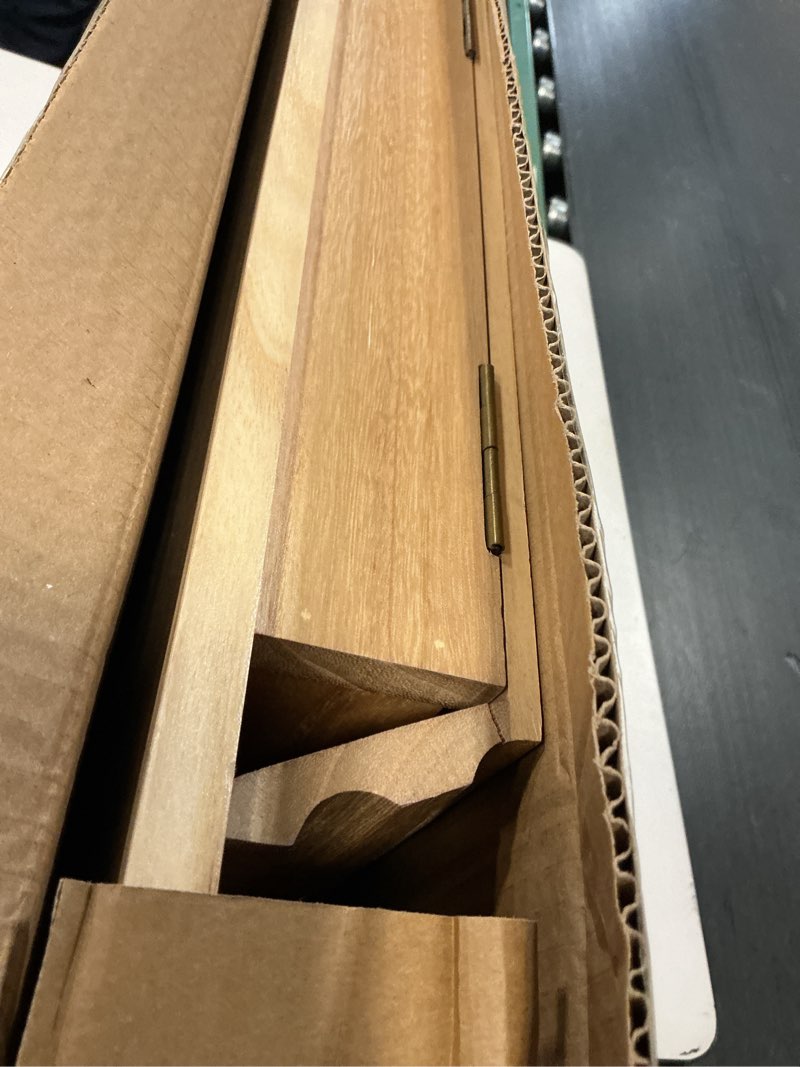 Condition photo showing Good Condition for hidden shelf for gun, wall mounted hidden gun storage shelf with lock, solid wood hidden compartment furniture natural