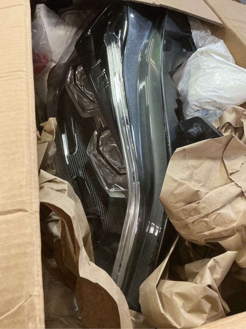 Condition photo showing As Is for performance t680 led headlights 2022 2023 2024 replacement right passenger side [included all bulbs] dot sae approved projector low beam reflecting high beam headlights assembly