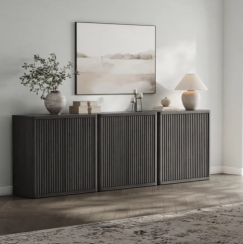 cesiro 34.6'' wide buffet sideboard with adjustable shelves