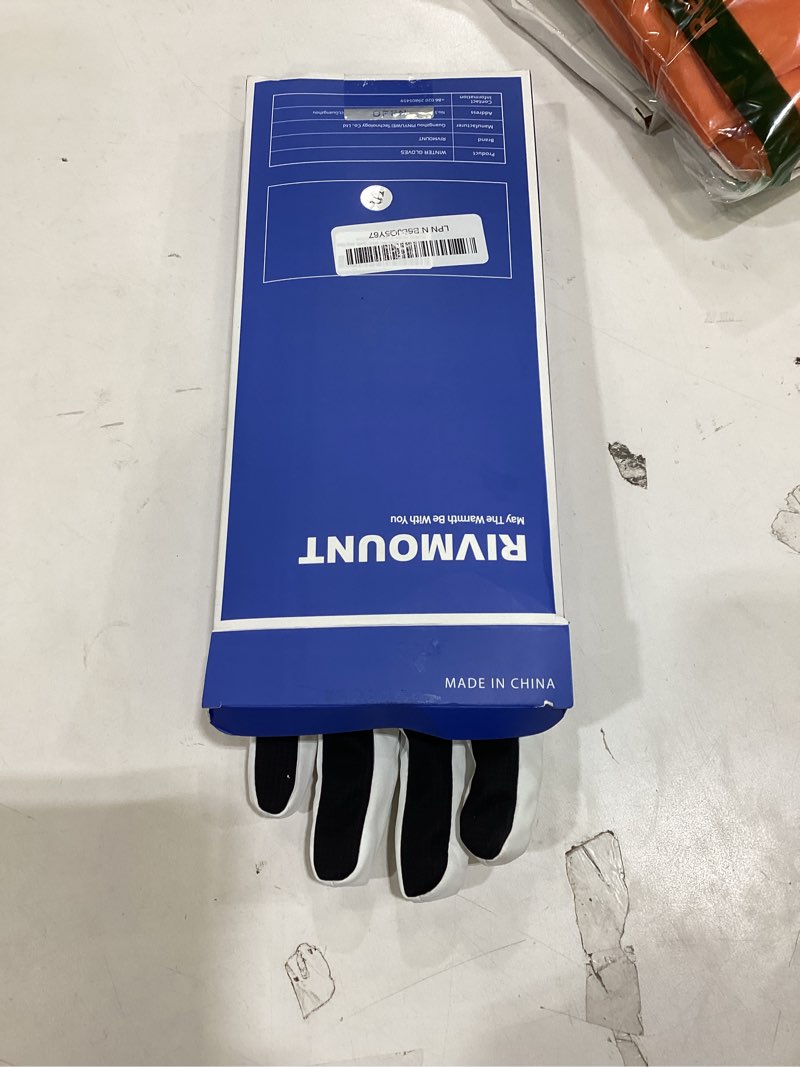 Condition photo showing New/Like New for rivmount Winter Waterproof Ski Snow Warm Gloves for Women Men, Windproof Cold Weather Thermal with Touchscreen Fingers, for Running Driving Cycling Hiking Biking Outdoor Sports Daily Work White Small