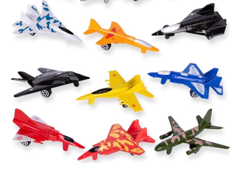 ArtCreativity Diecast Jet Toy Playset, Set of 9