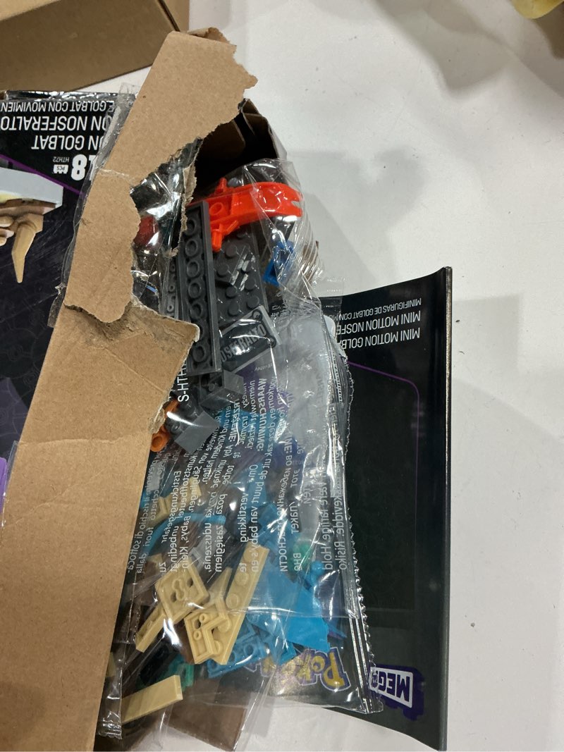 Condition photo showing New/Like New for Mega Pokémon Building Toys Set Mini Motion Golbat with 313 Pieces, Wing Flapping Motion, 5 Inches Tall, for Adult Collectors