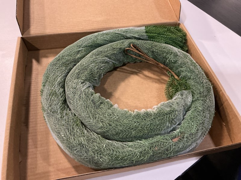 Condition photo showing New/Like New for CLEANGOR 2Pcs 6FT Norfolk Pine Garlands Realistic, Real Touch Winter Xmas Garland, Christmas Decorations Indoor Outdoor, Artificial Holiday Decor Faux Greenery for Mantle, Fireplace, Table 6 FT 2