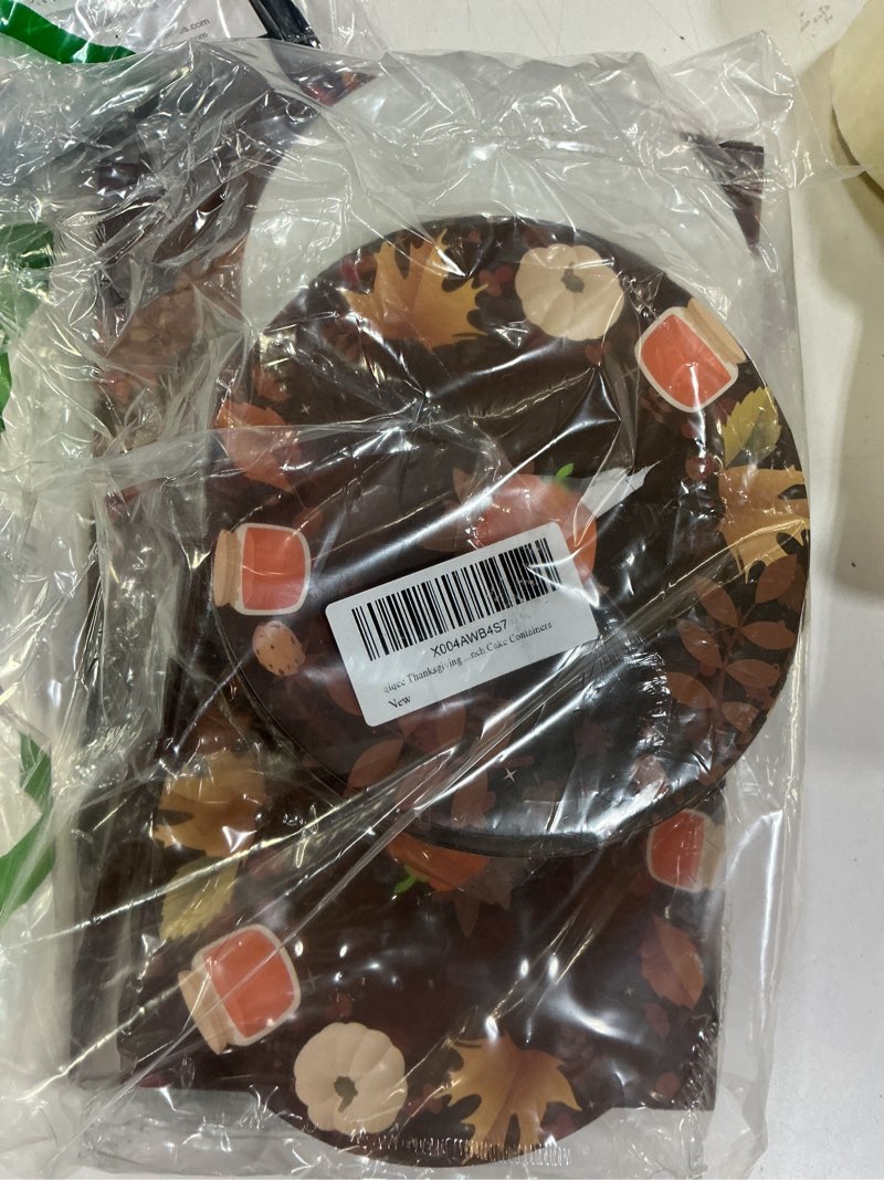 Condition photo showing Good Condition for qiqee Thanksgiving 6x6x5 Cake Box, 18 Sets Thanksgiving Cake Box with Window ? 18 Sets 6" Thanksgiving Brown Pumpkin Cake Round Boards, 6inch Cake Containers 6x6x5 /18 Sets Thanksgiving Brown Pumpkin