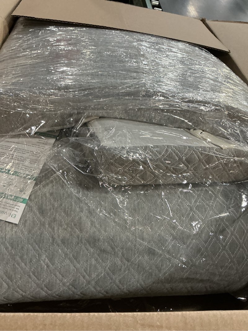 Condition photo showing Good Condition for extra firm mattress topper twin, 3 inch high-density firm mattress pad for back pain relief, bed topper with removable cover, no smell, no slip, certipur-us certified, 75" x 38" twin 3"- gray - extra firm