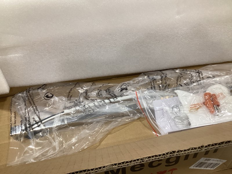 Condition photo showing New/Like New for Stainless Steel Bathroom Vanity Light Over Mirror, 3 Light Polished Chrome Bathroom Light Fixtures with Textured Glass Shades, Modern Vanity Lighting Wall Mount Polished Chrome 3 Light