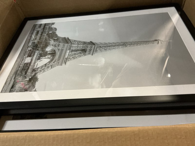 Condition photo showing Good Condition for upsimples 13x19 picture frame set of 5, display pictures 11x17 with mat or 13 x 19 without, wall gallery poster frames, black black 13x19