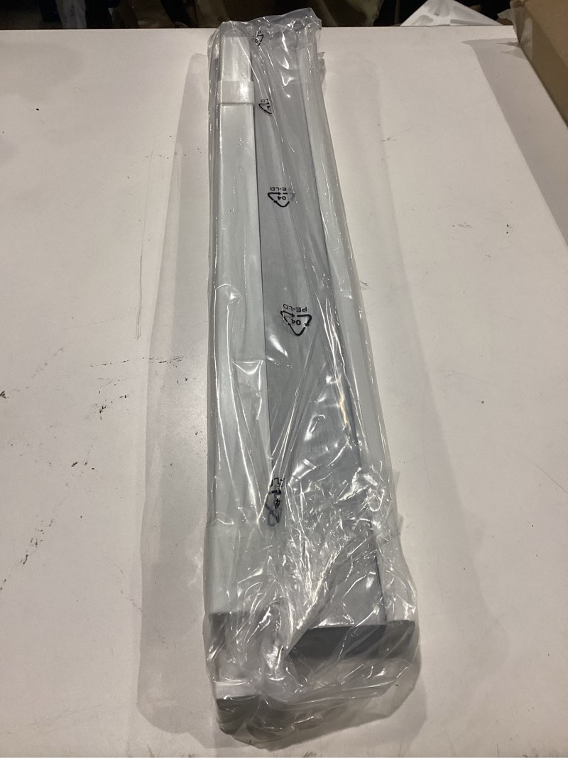 Condition photo showing New/Like New for lazblinds cordless cellular shades, no tools no drill blackout honeycomb shades pleated blinds for windows, 25" w x 64" h, silver white blackout-silver white 25'' w × 64'' h